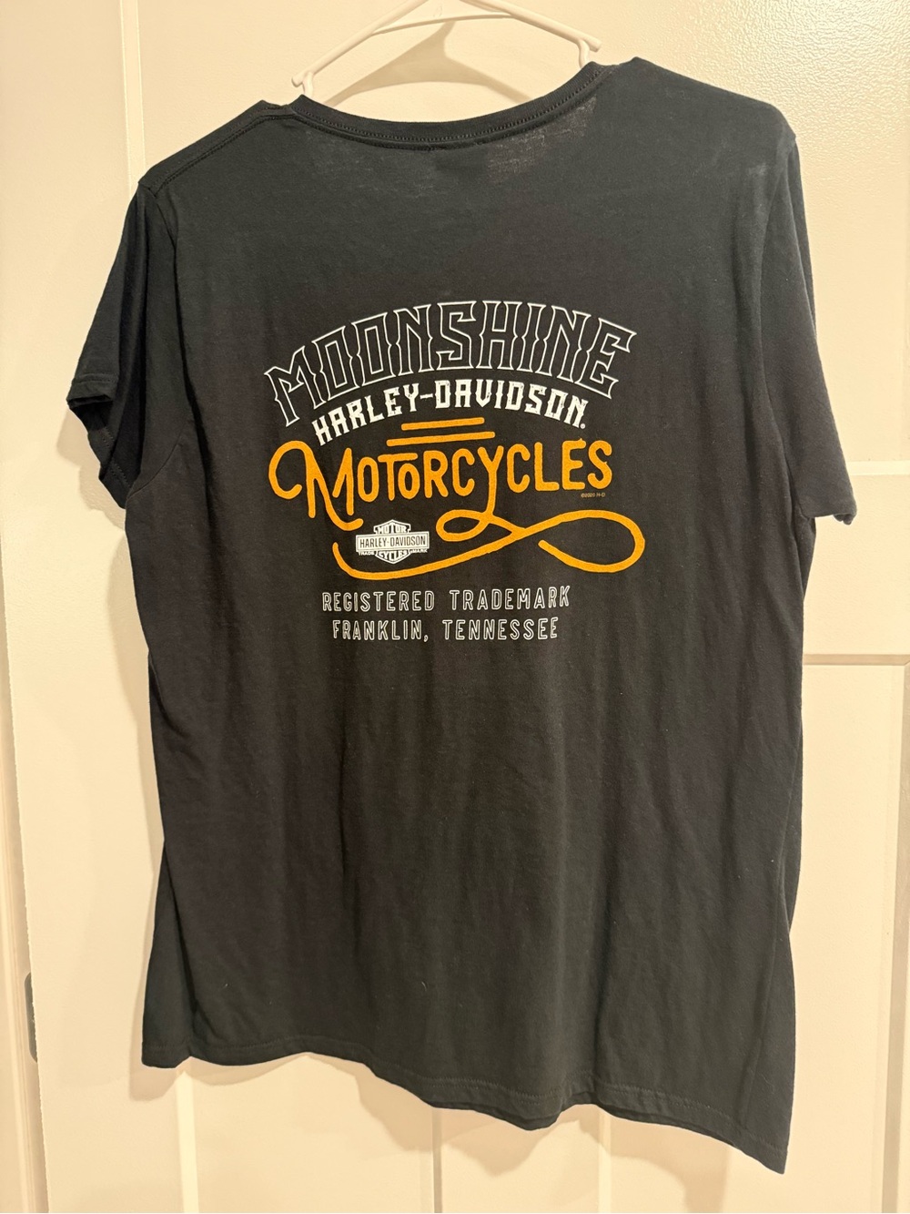 Harley-Davidson Black Tee with Yellow "Wild Ride" Chest Script - Picture 4 of 4